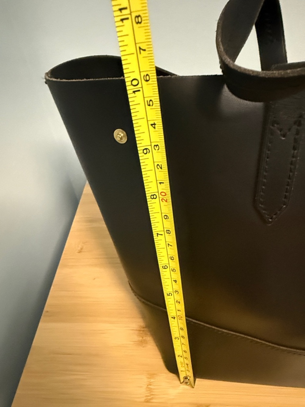 J. Crew Classic Uptown Black Leather Tote Computer Shoulder Bag Purse JCrew - Picture 7 of 10
